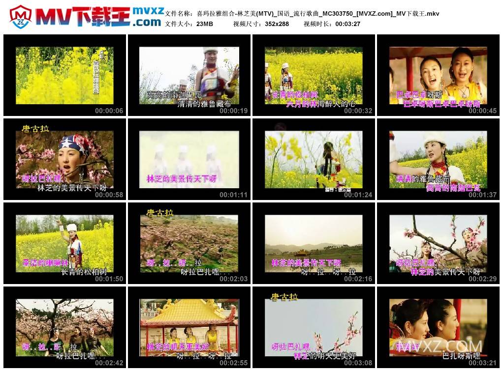 喜玛拉雅组合-林芝美(MTV)_国语_流行歌曲_MC303750